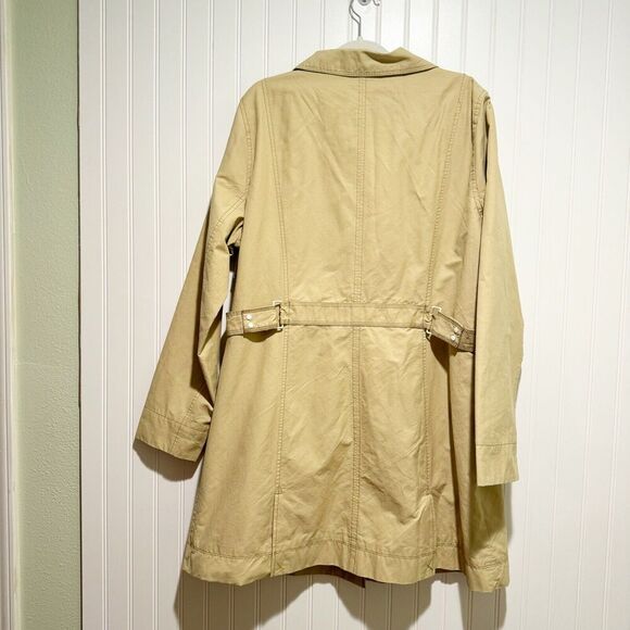 Eddie Bauer Tan Trench Coat Size XL Tall - Picture 5 of 5